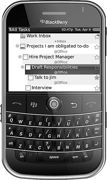 MyLifeOrganized for BlackBerry